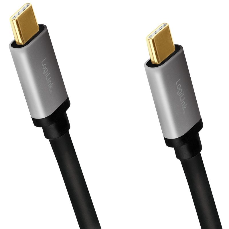 USB-C-kabel PD 3.0 100W 10Gbps 4K/60Hz Alu 1m