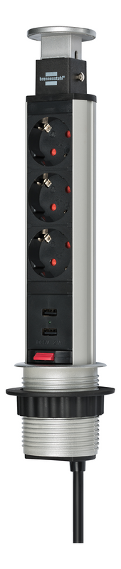 Tower Power Bord 3 x CEE 7/4, 2 USB