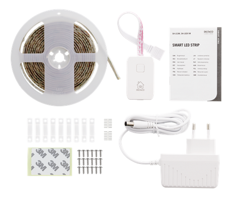 Smart RGB LED-list WiFi (Warm & Cold White) 3m - DELTACO