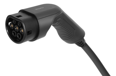 e-Charge laddkabel, typ 2 till typ 2, 3 fas, 32A, 22KW, 3m, svart