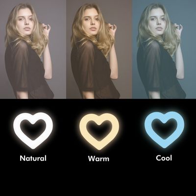 Ring light Hjärtform RGB med bordsstativ