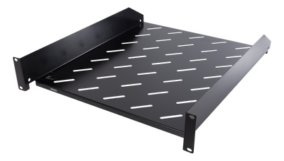 DELTACO, 19" fast hylla, 2U, 550mm djup, max 15kg