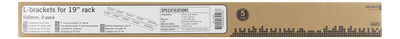 DELTACO L-brackets, 2-pack, 550mm, for 600x800 deep cabinets