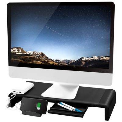 Monitorställ 63 cm med USB-hub 3-port