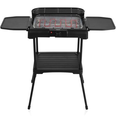 El-grill på avtagbart stativ med Sidobord