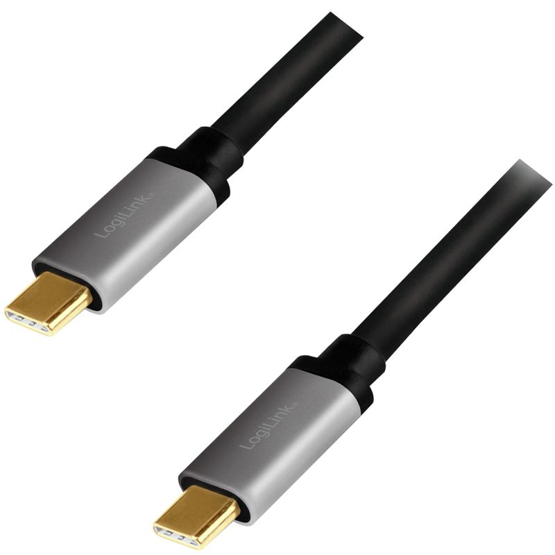 USB-C-kabel PD 3.0 100W 10Gbps 4K/60Hz Alu 1m