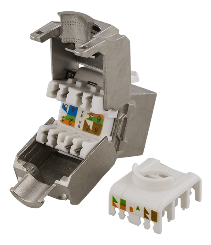 DELTACO FTP Cat6a Keystone kontaktdon, "Tool-free"
