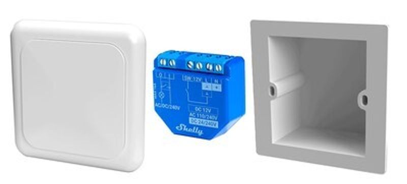 Enkanalig fjärrströmbrytare för inbyggnad WiFi & Bluetooth - Shelly 1 PLUS