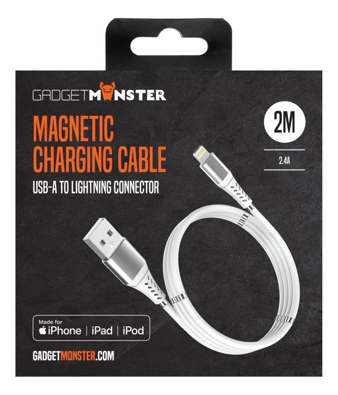 Magnetisk USB-A-lightning laddkabel, 2m