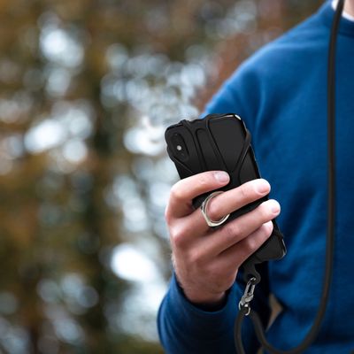 Mobilhalsband för smartphone max 6,7" Svart