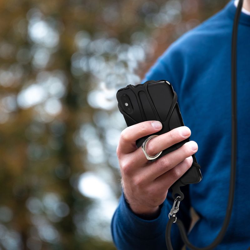Mobilhalsband för smartphone max 6,7" Svart