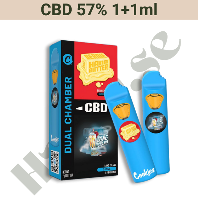 Vape Dual - CBD 57% - Hana Butter &amp; Long Island - 1+1ml