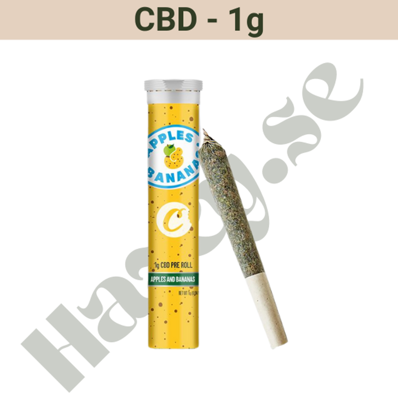 PreRolled – CBD – Apples &amp; Bananas – 1 gram