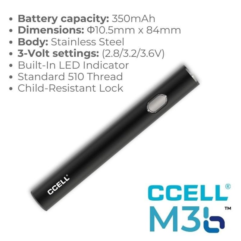 CCELL M3b – Vape Batteri – 510