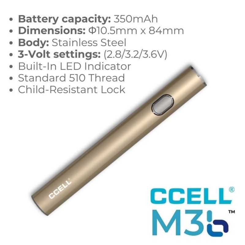 CCELL M3b – Vape Batteri – 510