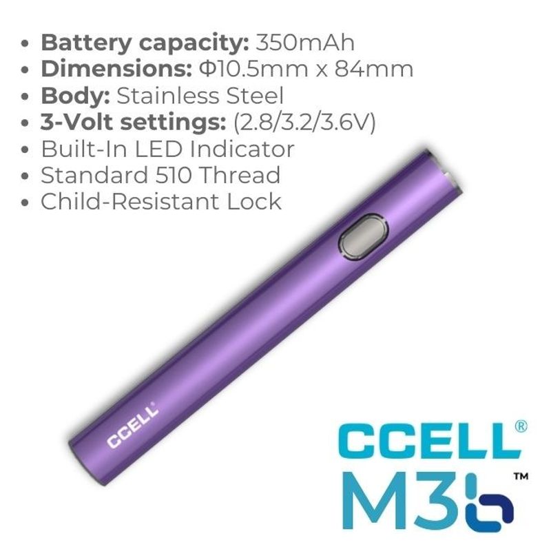 CCELL M3b – Vape Batteri – 510