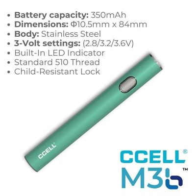 CCELL M3b – Vape Batteri – 510