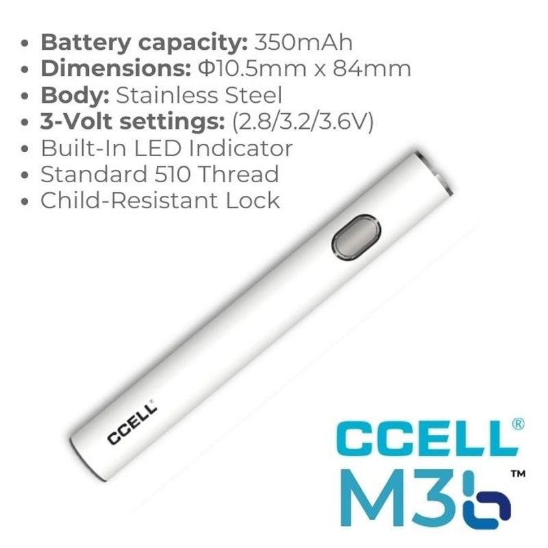 CCELL M3b – Vape Batteri – 510