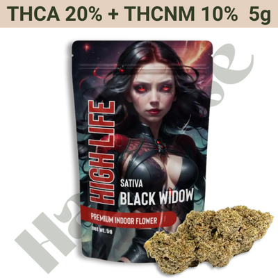 Buds – THCA 20% + THCNM 10% – Black Widow – 5 gram