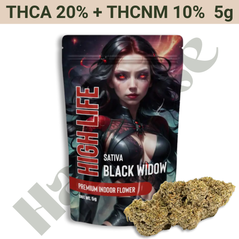 Buds – THCA 20% + THCNM 10% – Black Widow – 5 gram