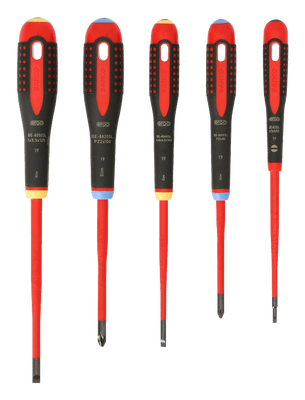 Bahco BE-9882SL Skruvmejselsats Ergo 5 delar 1000V