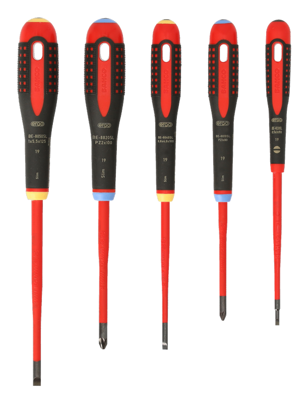 Bahco BE-9882SL Skruvmejselsats Ergo 5 delar 1000V