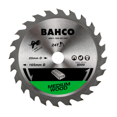 Bahco Sågklinga 165x20x1,6mm 24T