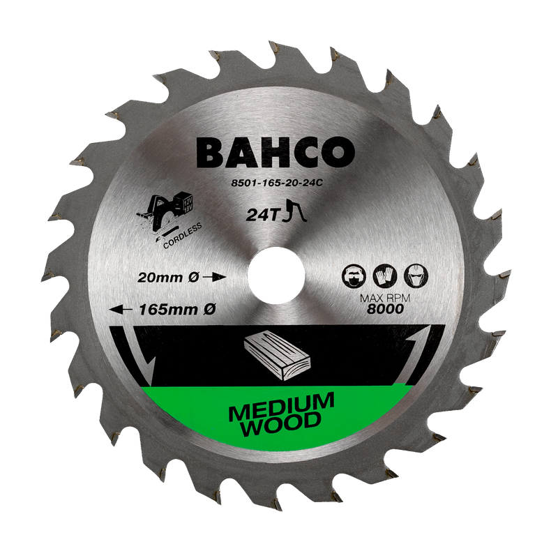 Bahco Sågklinga 165x20x1,6mm 24T