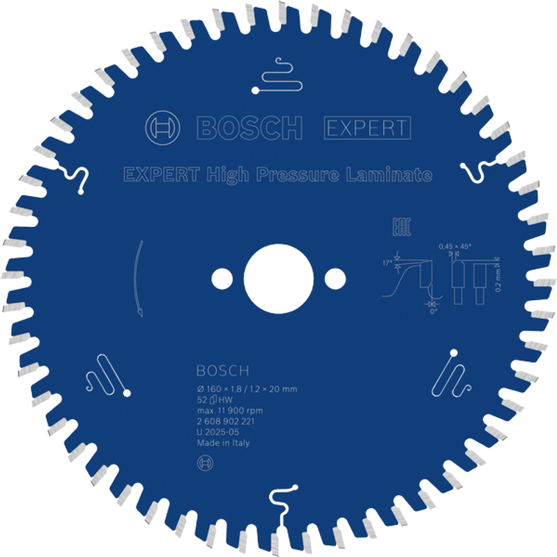 Bosch EXPERT High Pressure Laminate Cirkelsågklinga 160x1,8/1,2x20mm 52T