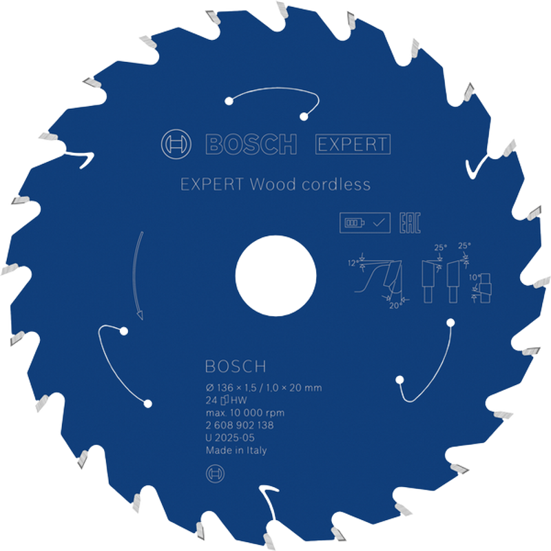 Bosch EXPERT Wood Cirkelsågklinga 136x1,5/1x20mm 24T