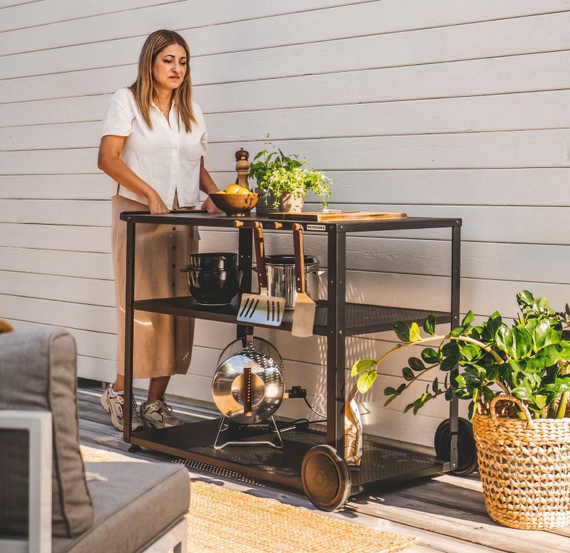 Muurikka Grillvagn WG Svart 135cm