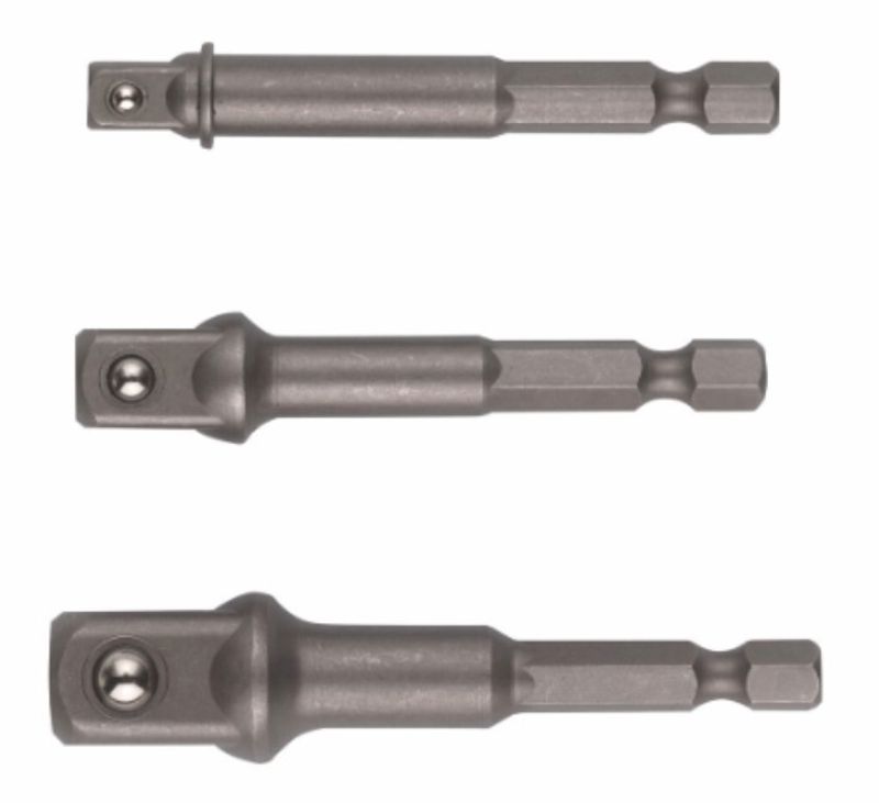 HiKOKI Hylsadapterset HEX 1/4" till 1/4", 1/2", 3/8" Fyrkant 3-delar