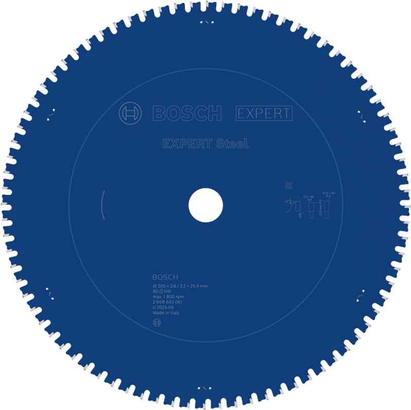 Bosch EXPERT Steel Sågklinga 305x2,6/2,2x25,4mm 80T
