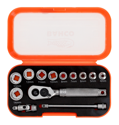 Bahco S13MC10.5 Hylsnyckelsats 1/4" 13 delar