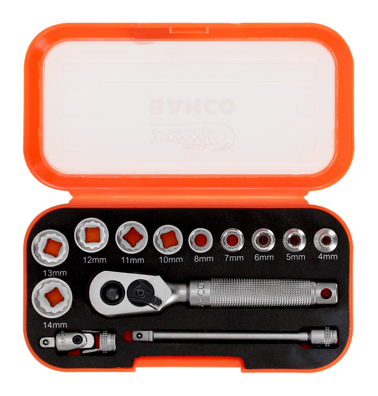 Bahco S13MC10.5 Hylsnyckelsats 1/4" 13 delar