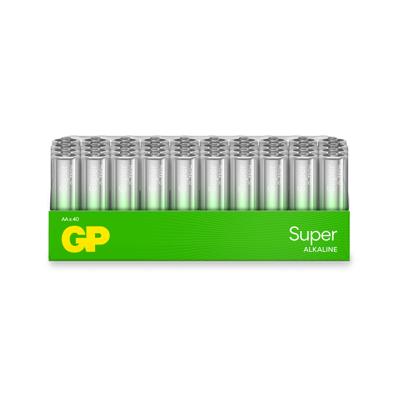 GP Super Alkaline G-TECH AA-batteri 40-pack