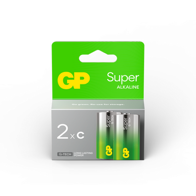 GP Batteries Super Alkaline C-Batteri G-TECH 2-pack