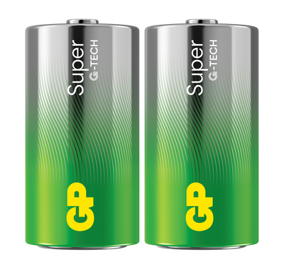 GP Batteries Super Alkaline C-Batteri G-TECH 2-pack
