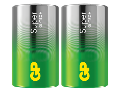 GP Batteries Super Alkaline D-Batteri G-TECH 2-pack
