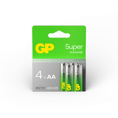 GP Batteries Super Alkaline AA-Batteri G-TECH 4-pack
