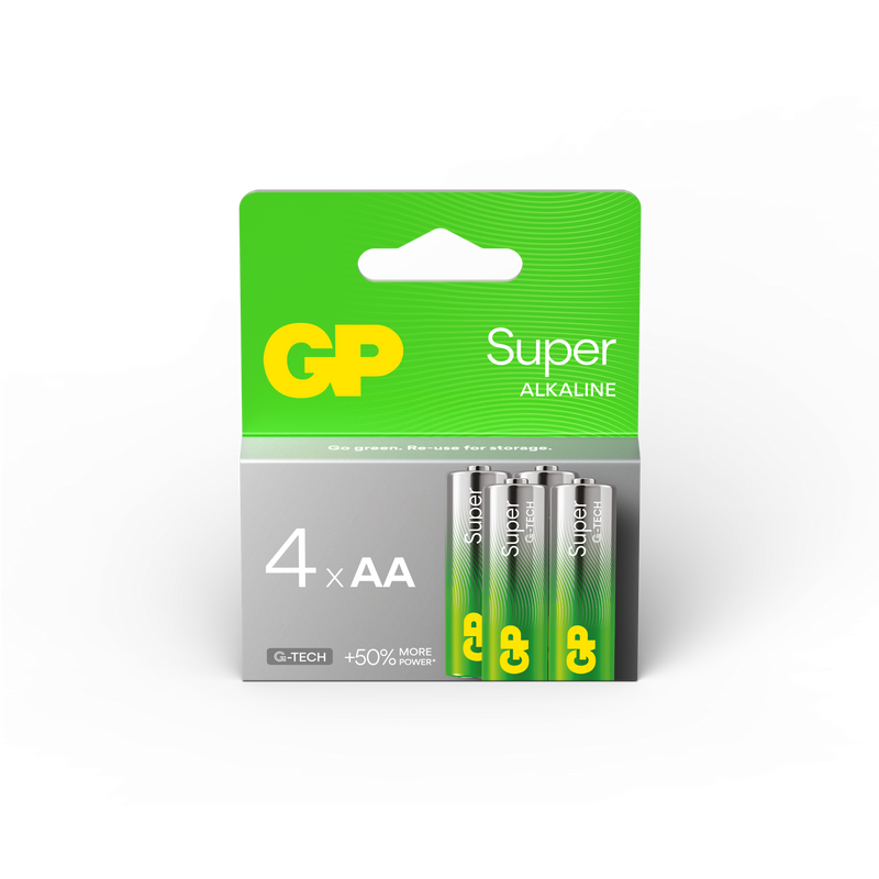 GP Batteries Super Alkaline AA-Batteri G-TECH 4-pack