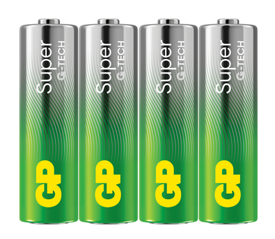 GP Batteries Super Alkaline AA-Batteri G-TECH 4-pack