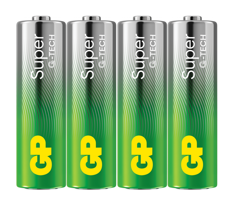 GP Batteries Super Alkaline AA-Batteri G-TECH 4-pack
