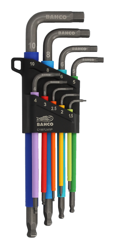 Bahco C1997LM/9P Insexnyckelsats Färgkodad 9-delar