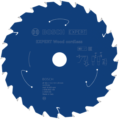 Bosch EXPERT Wood Cirkelsågklinga 165x1,5/1x20mm 24T