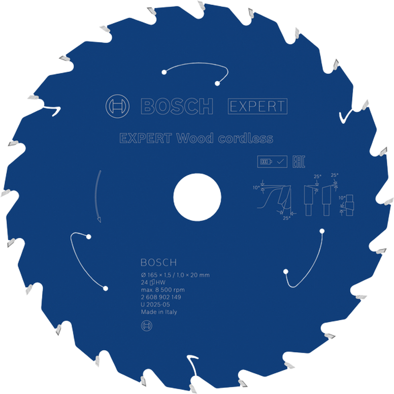 Bosch EXPERT Wood Cirkelsågklinga 165x1,5/1x20mm 24T