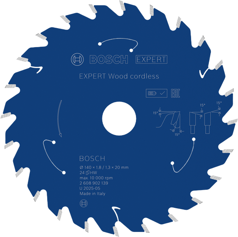 Bosch EXPERT Wood Cirkelsågklinga 140x1,8/1,3x20mm 24T
