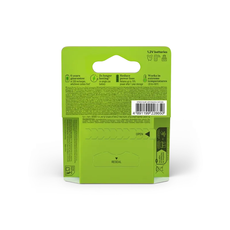 GP Recharge AA-batteri 2100mAh 4-pack