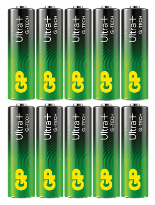 GP Batteries Ultra Plus Alkaline AA G-TECH 10-pack