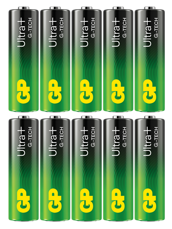 GP Batteries Ultra Plus Alkaline AA G-TECH 10-pack